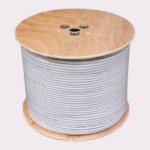 Câble coaxial cctv KX6 avec alimentation blanche